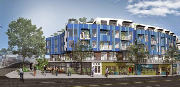 Rendering of hotel at Sunset Gateway project